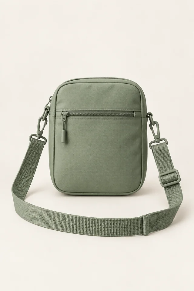 Bolso cruzado verde salvia · Unisex