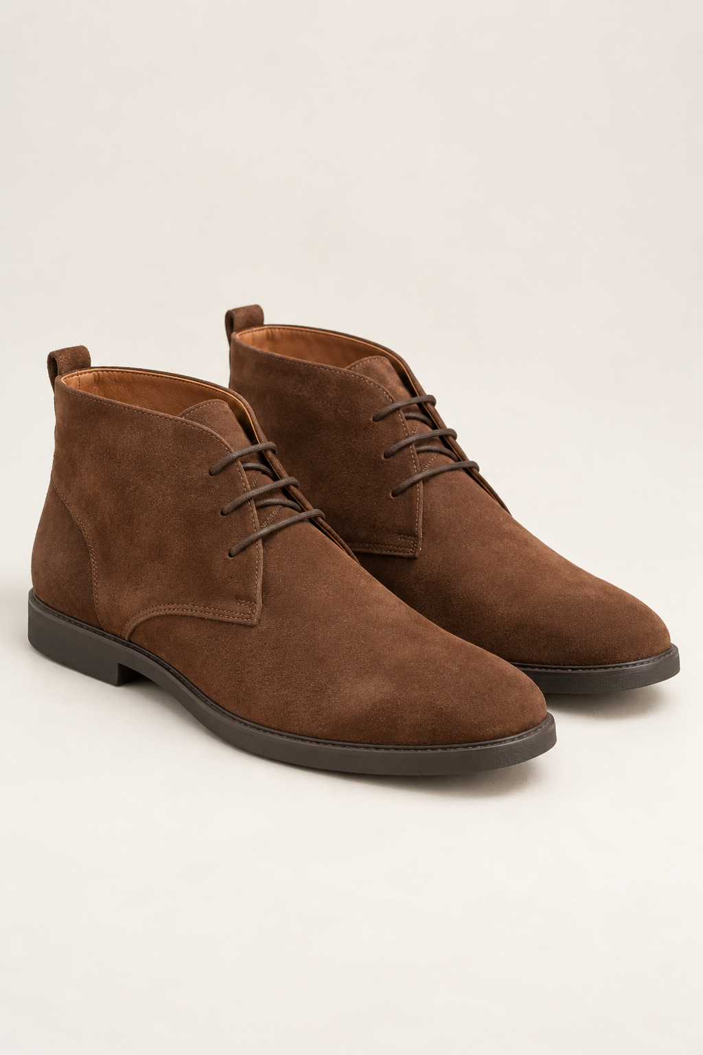 Botines de gamuza marrón · Hombre