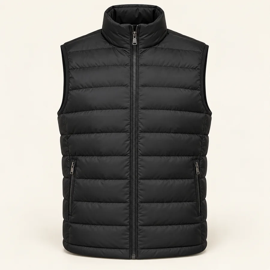 Chaleco acolchado negro · Hombre