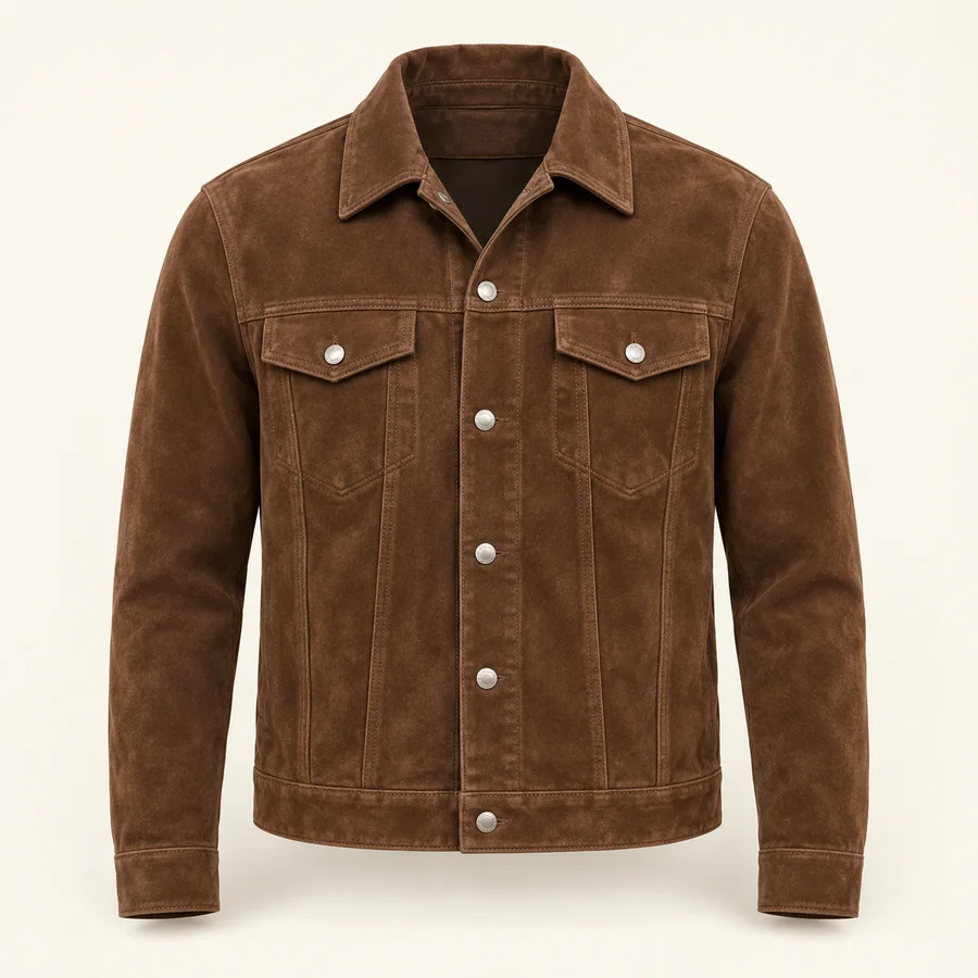 Chaqueta de ante marrón · Hombre