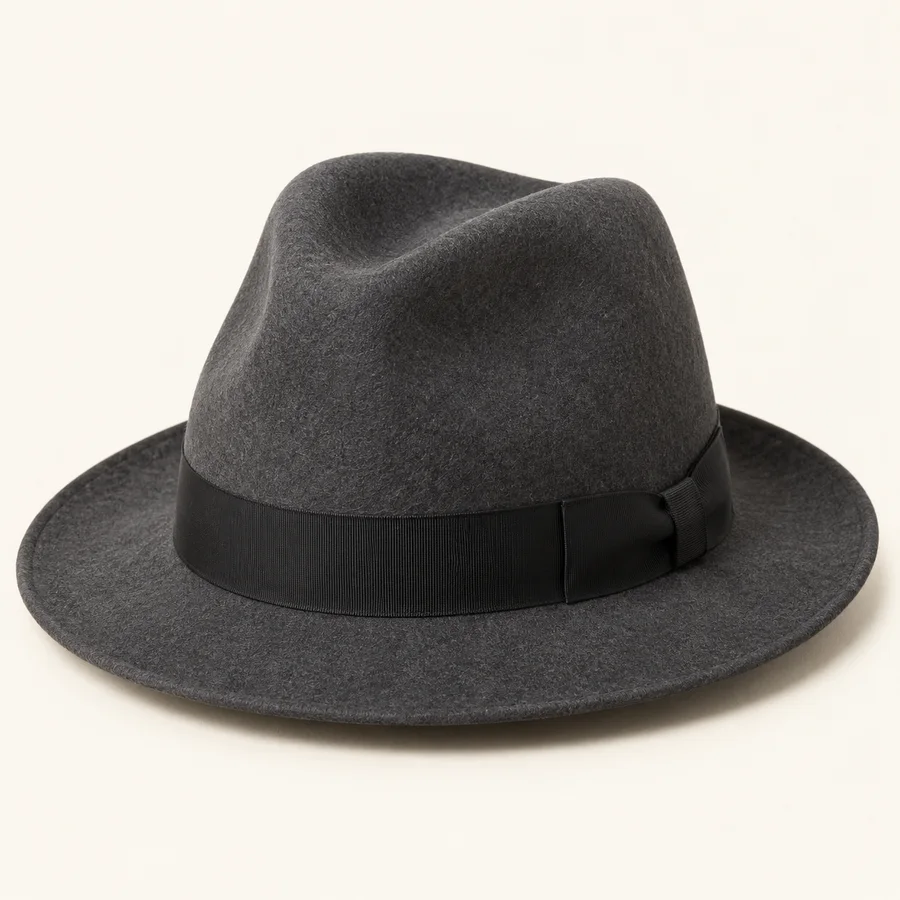 Sombrero fedora gris carbón · Hombre