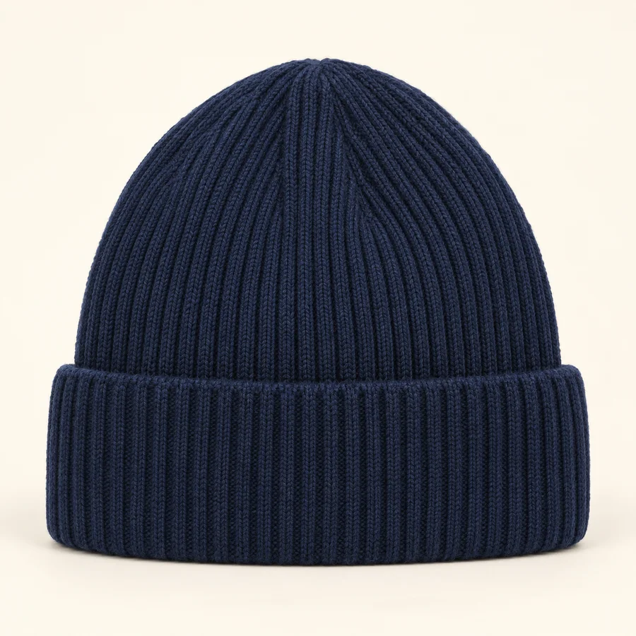 Gorro de punto azul marino · Hombre