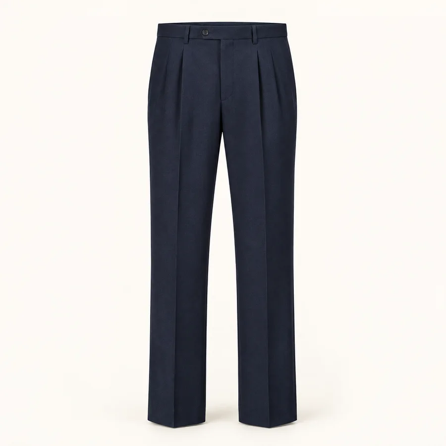 Pantalón de pinzas azul marino · Hombre