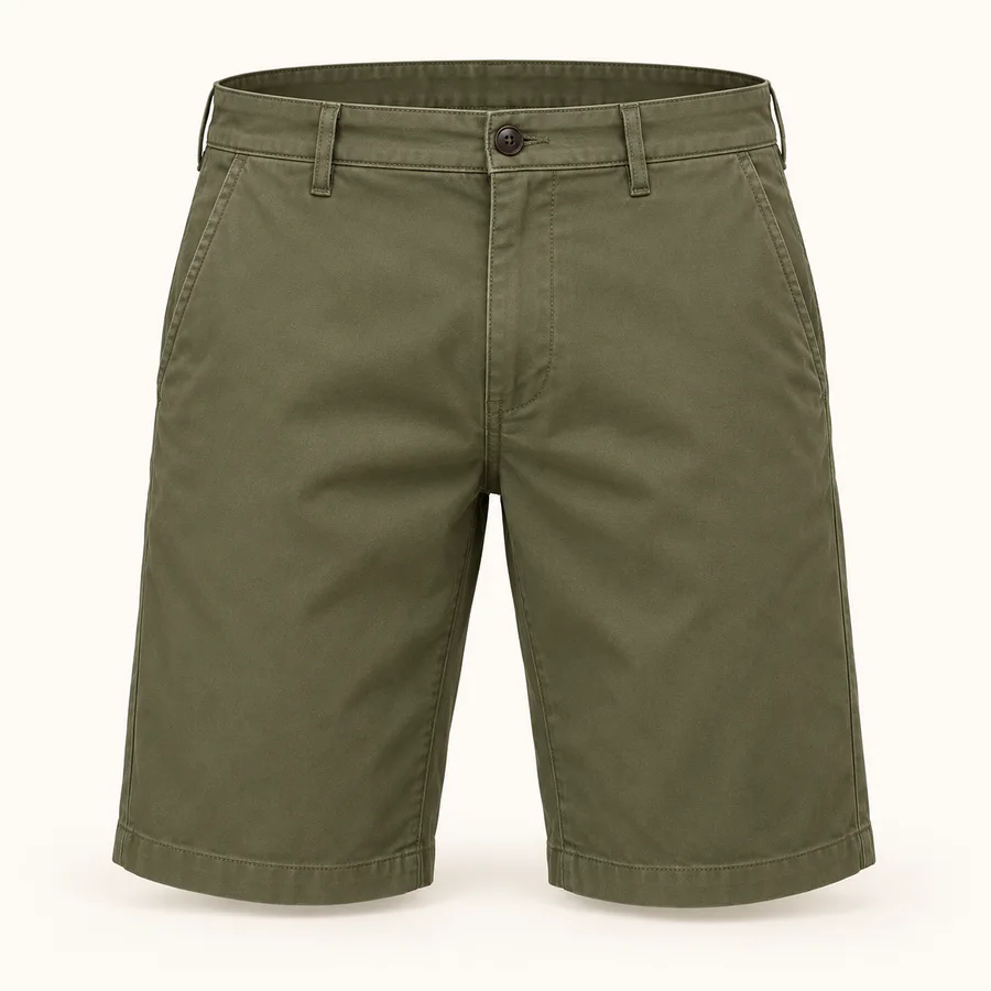 Bermuda chino verde oliva · Hombre