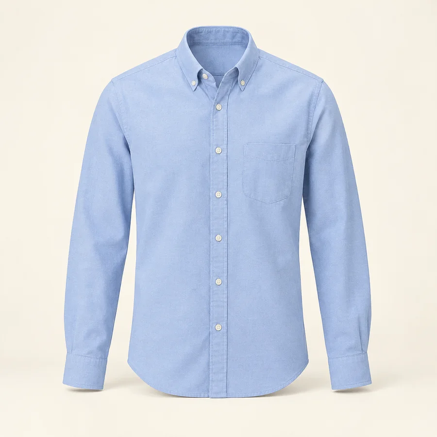 Camisa Oxford celeste · Hombre