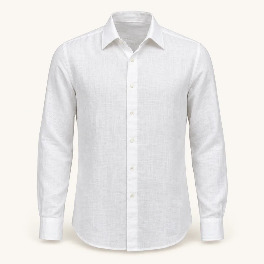 Camisa de lino blanca · Hombre