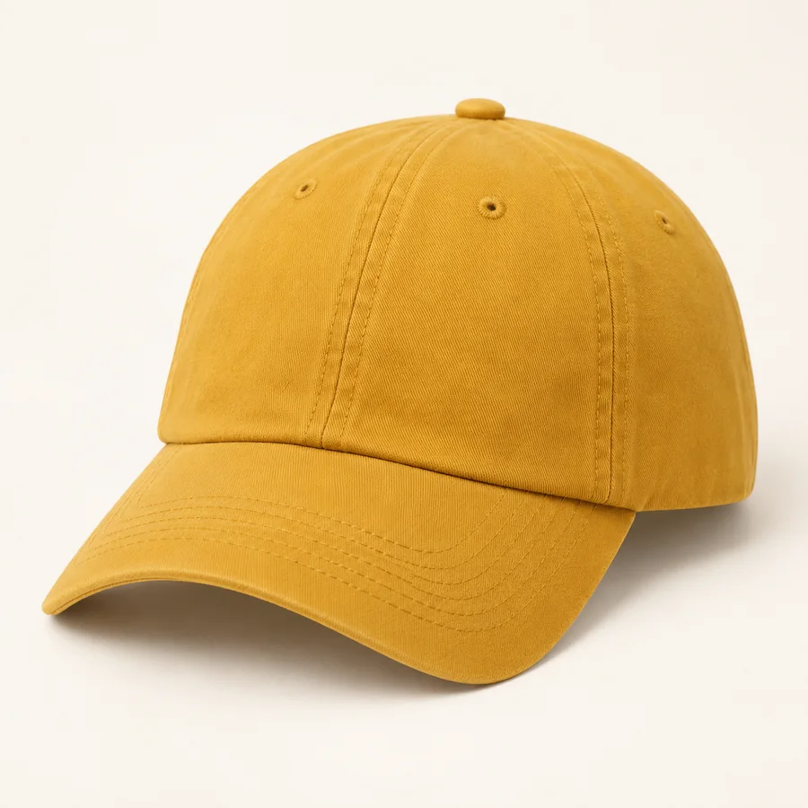Gorra de algodón mostaza · Unisex