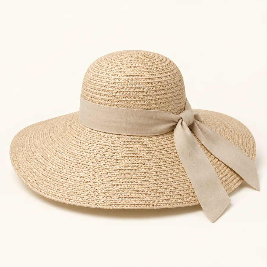 Sombrero de ala ancha arena · Mujer