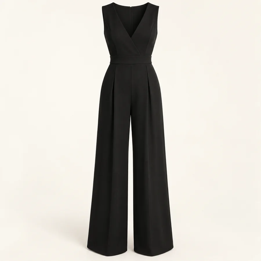 Mono negro de pierna ancha · Mujer