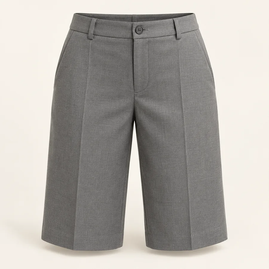 Bermuda sastrera gris · Mujer