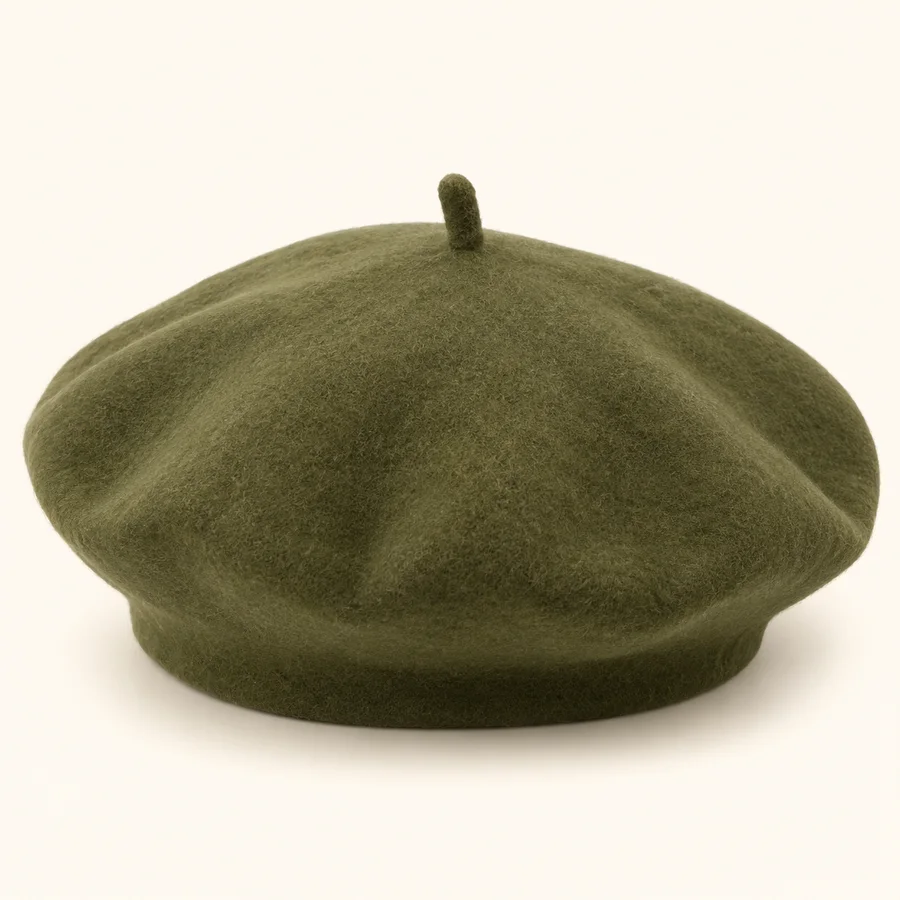 Boina de lana verde oliva · Mujer