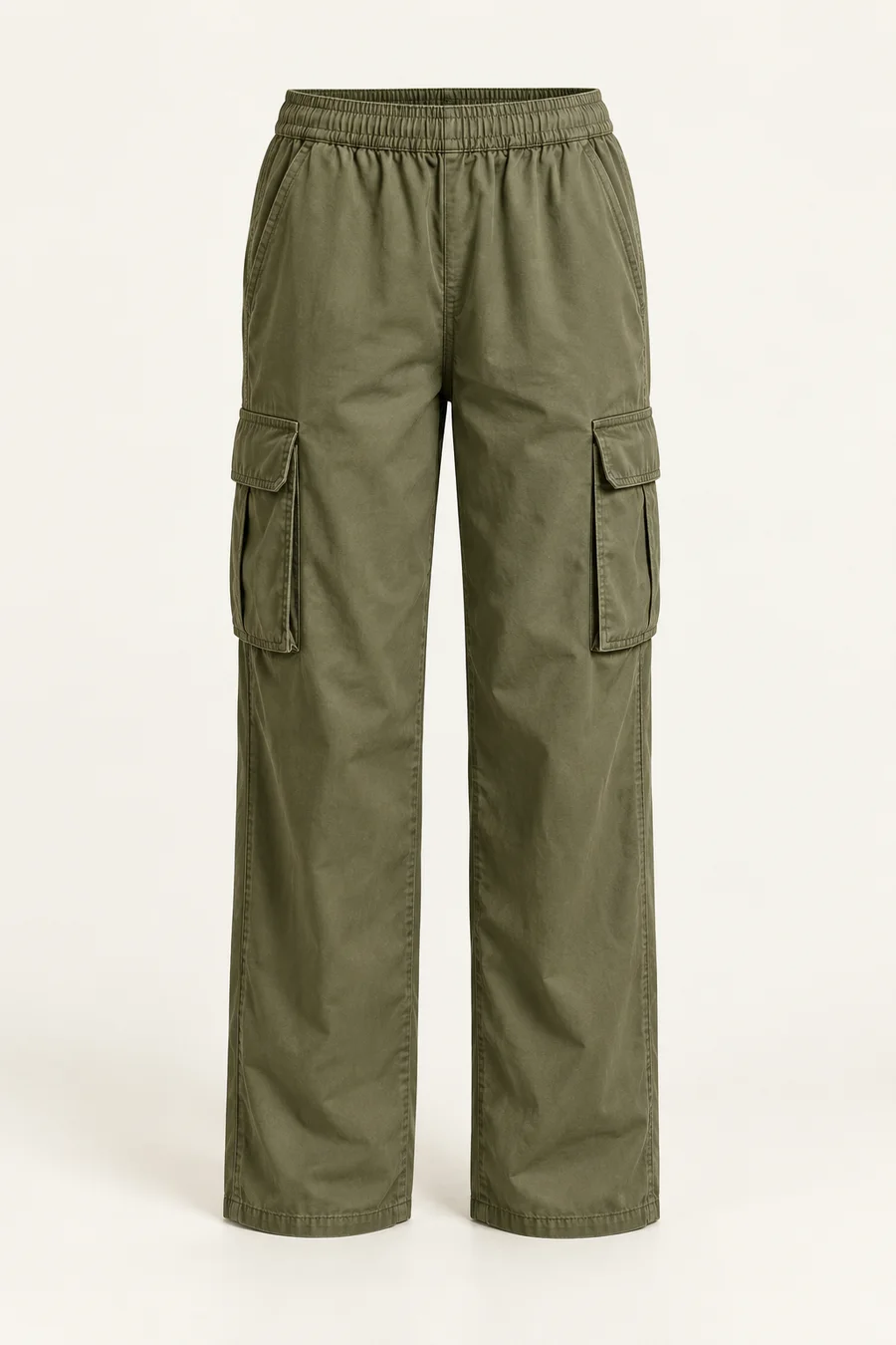 Pantalón cargo oliva · Mujer