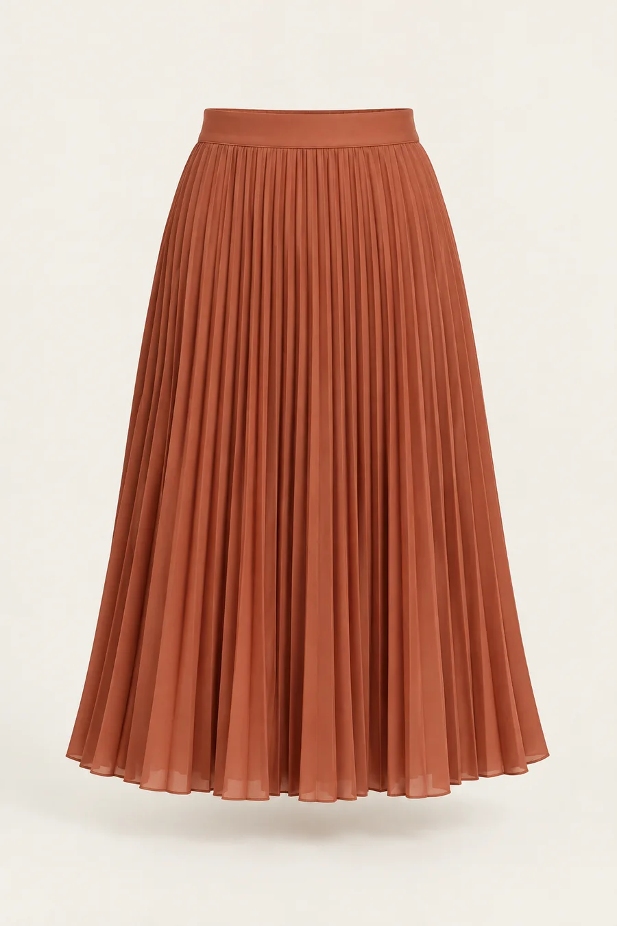 Falda plisada terracota · Mujer