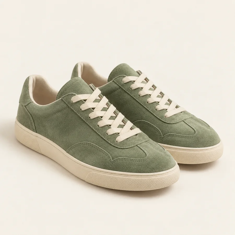 Zapatillas retro verde salvia · Mujer