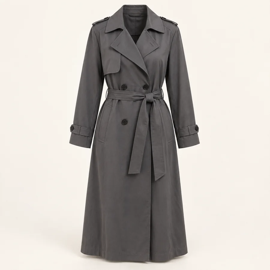 Trench gris pizarra · Mujer