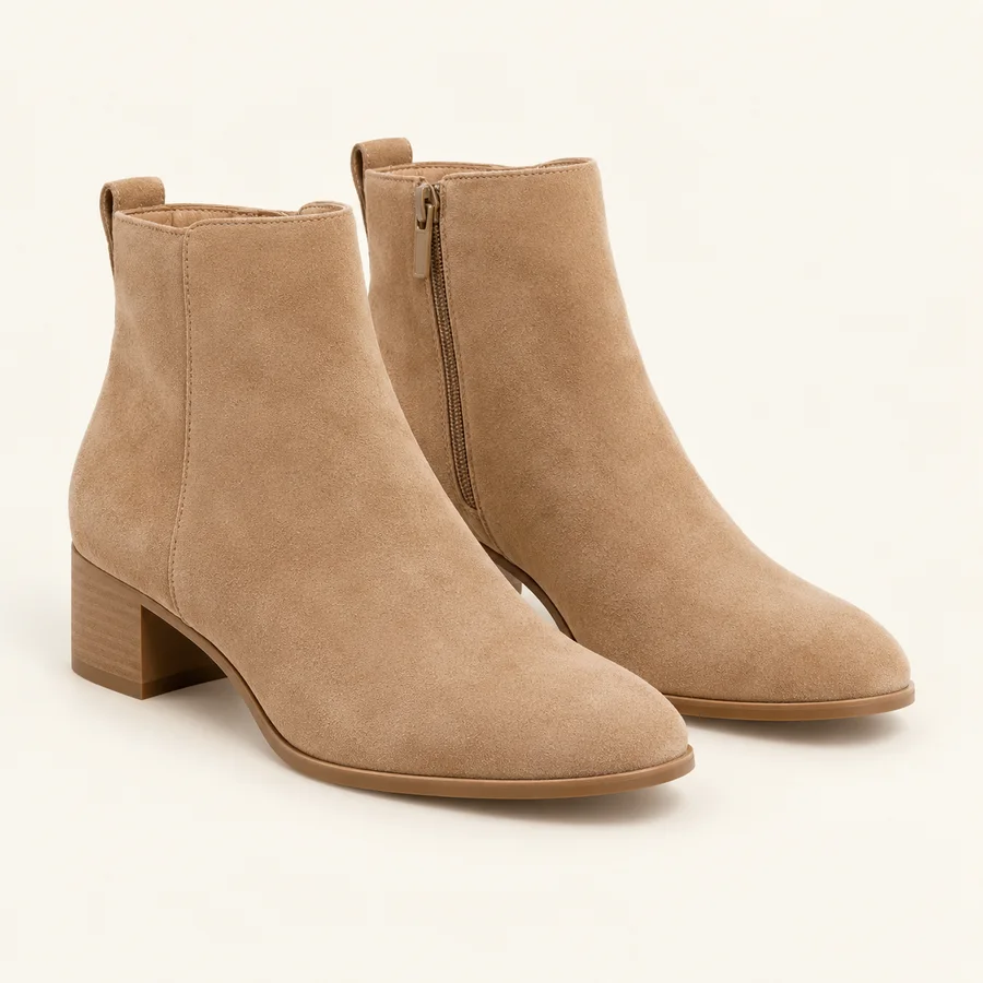 Botines de ante arena · Mujer
