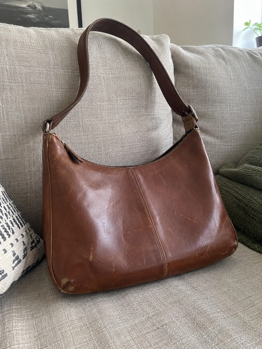 Brown leather bag