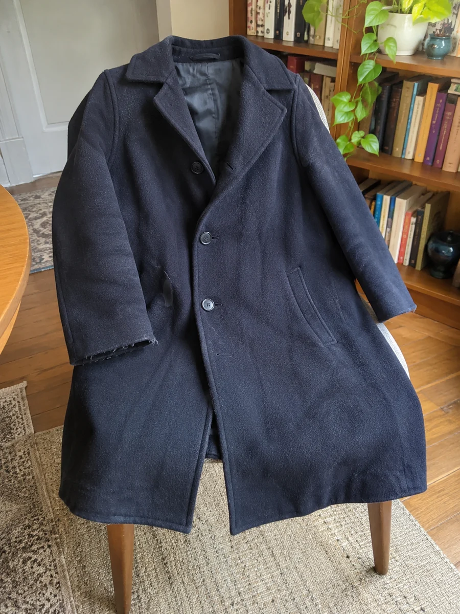 Navy wool coat